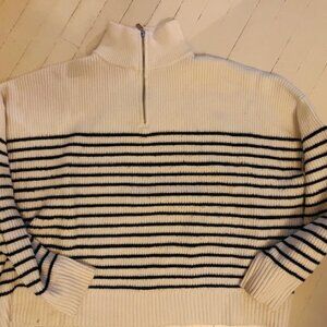 Mango MNG Womens 1/2 zip Sweater (Small)